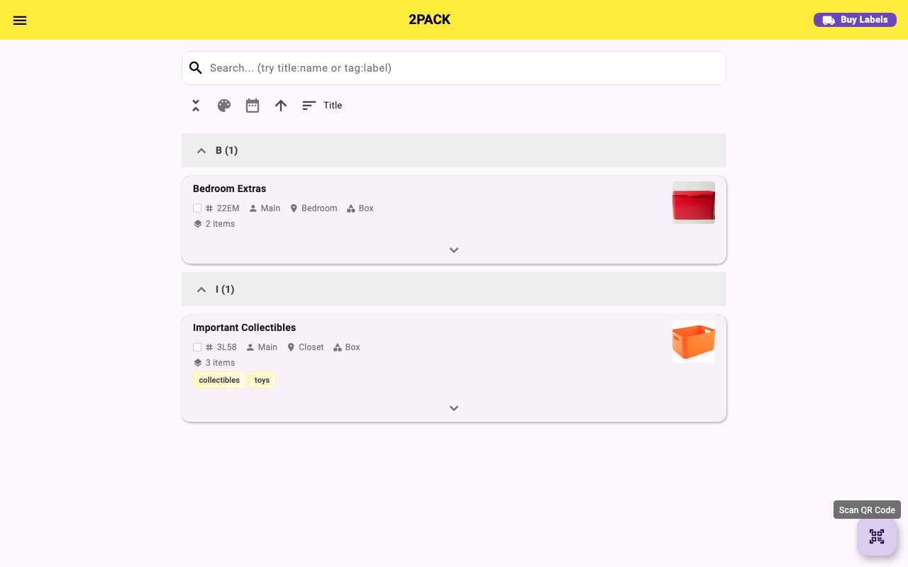2PACK resources screen with help links and support contact