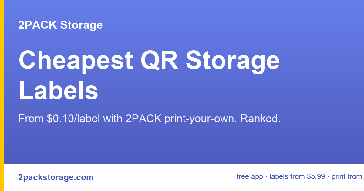 Cheapest QR Storage Labels in 2026: From $0.10 Per Label (Price Comparison)